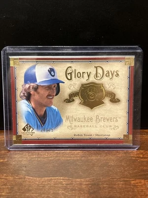 2005 SP Legendary Cuts - Glory Days Robin Yount #GD-RY Gold /75 - Image 1 of 2