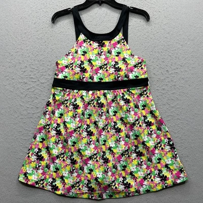 Figuras It! Vestido de natação feminino tamanho 12 floral racerback parte inferior com saia - Imagem 1 de 4