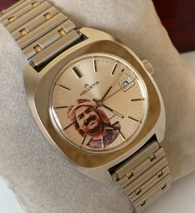 1970's Vintage Helvetia Automatic Watch Saddam Hussein Iraq Special Mint 38mm - Picture 1 of 24