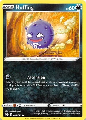 Koffing 041/072 Shining Fates Pokemon 010155 - Image 1 of 2