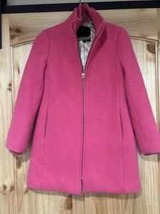 J Crew Stadium Cloth Coat Womens Wool Italian Nello Gori Jacket Pockets Pink 00P - Picture 1 of 11