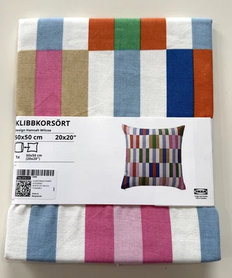 IKEA KLIBBKORSORT Cushion Cover Multicolor Check 20x20" - Image 1 of 4