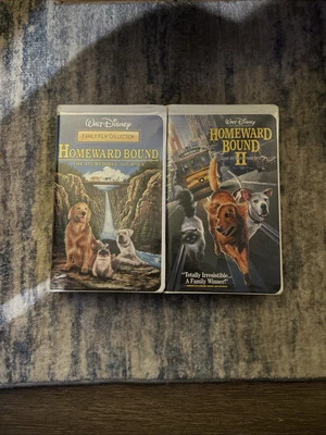 Walt Disney Family Film Homeward Bound The Incredible Journey VHS Movie set of 2 Foto 1 de 4