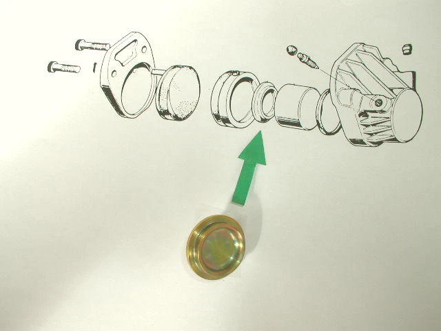 Honda new brake pad seat CB 450 CB450 1970-1971 for front brake caliper - Image 1 of 1