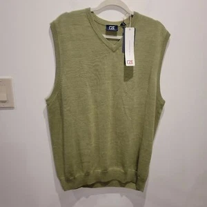 New cutter&buck men's size xl wool blend sweater vest in green - Picture 1 of 6