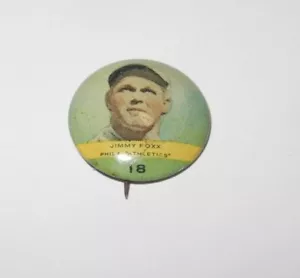 1932 Orbit Gum Baseball PR2 Button Pin #28 Jimmie Foxx Philadelphia Athletics - Picture 1 of 2