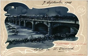 CPA Carte Postale Italie Allessandria Ponte sul Tanaro 1903 VM95412ok - Picture 1 of 2
