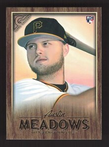 2018 Topps Gallery Wood Austin Meadows RC #90 Pittsburgh Pirates