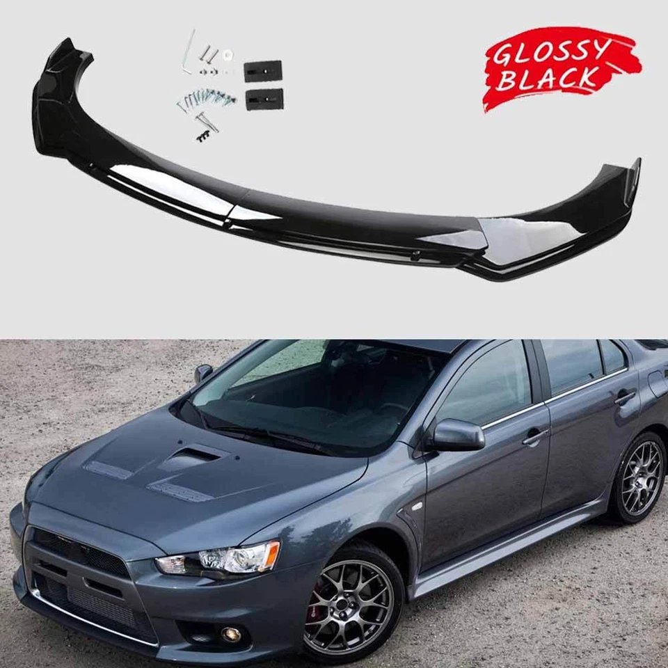 Front Bumper Lip Spoiler Splitter Body Kit Diffuser For Mitsubishi Lancer AU - image 1 of 4