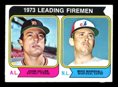 1974 Topps OPC O PEE CHEE #208 Leading Firemen J Hiller Mike Marshall EX+ Exposiciones Foto 1 de 2