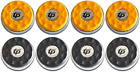 Ronde Shuffleboard (Dia.58 mm) 2-1/4''', lot de 8 rondelles mates orange/noir