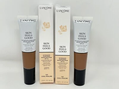 2X Lancome Skin Feels Good Healthy Glow Spf 23 - 13C Cool Praline 1.08 Exp 12/23 - Image 1 of 4