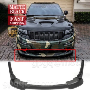GI I Matte V2 Front Lip Splitter For Jeep Grand Cherokee SRT8 WK2 2012-16 Bumper - Picture 1 of 10