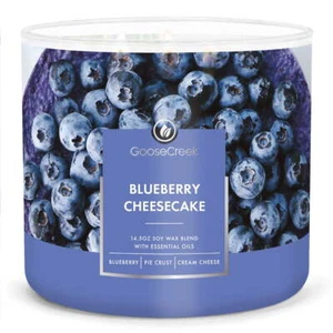 Goose Creek Blueberry Cheesecake Scented 3 Wick Jar Candle 14.5oz Sweet - Picture 1 of 6