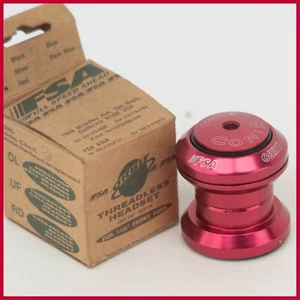 NOS FSA ORBIT CONIX 1+1/8 INCHES AHEAD HEADSET VINTAGE THREADLESS RED ROAD - Picture 1 of 11