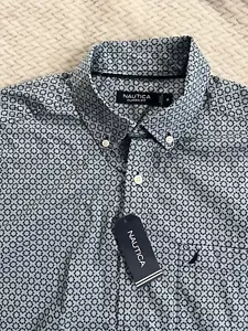 Blue shirt for men short sleeves - Picture 1 of 3