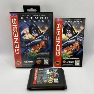 Batman Forever Sega Genesis Complete CIB w/ Manual Case Tested Working Hangtag - Picture 1 of 15