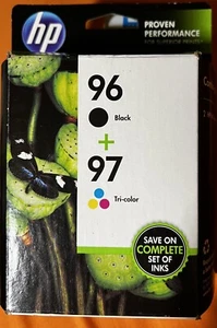 2-Pack OEM Genuine HP 96 97 Black & Tri-Color Ink Cartridges Plus 2 Bonus! - Picture 1 of 3
