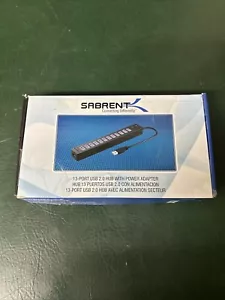 Sabrent 13 Port USB 2.0 Hub With Power Adapter In Box - Picture 1 of 3
