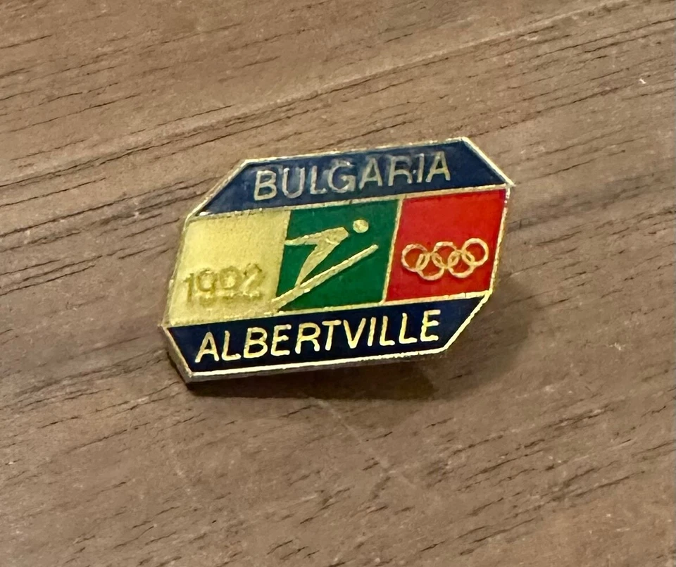 Albertville 1992 Bulgaria Ski Jumping Team NOC Olympic Pin - Image 1 of 1