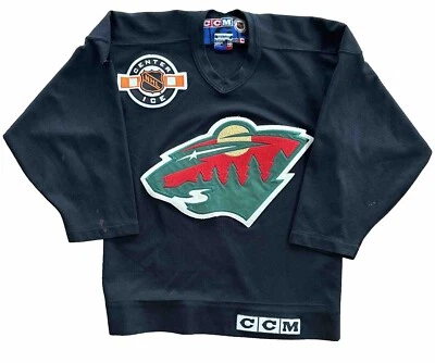 Vtg Minnesota Wild NHL Center Ice Hockey Authentic Boys Small Medium Jersey CCM - Image 1 of 4
