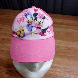 Disney Mütze Kappe Baby Kleinkind Minnie und Daisy rosa Klettverschluss Riemen - Bild 1 von 7
