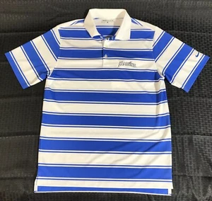 Nike Men’s Dri-Fit Golf Polo Shirt Small Striped Florida Marlins New W/O Tags - Picture 1 of 6