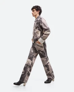 Helmut Lang pt carpintero coche impresión talla 30 - Imagen 1 de 2