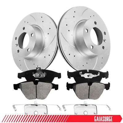 Front 312mm Drilled Brake Rotors Ceramic Brake Pads Kit for BMW 328i xDrive 3.0L Foto 1 de 4