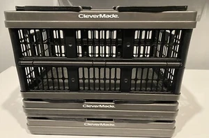 Collapsible Shopping Basket, , 3PK - 16L (4 Gal) Reusable Plastic Grocery Sho... - Picture 1 of 6