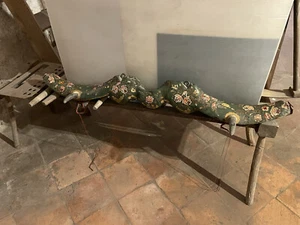 Antico giogo per buoi altoatesino dipinto a mano - Foto 1 di 10