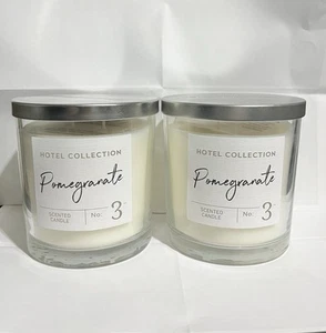 2 X Hotel Collection Pomegranate No 3 Fragranced 2 Wick Candle 335g - Picture 1 of 3
