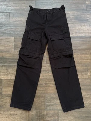 S 码 (32) - Balenciaga 可调式防撕裂工装裤黑色 — 第 1/4 张图片