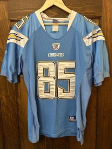 Antonio Gates SD Chargers #85 Light Blue Authentic Jersey Reebok 48 - Picture 1 of 4