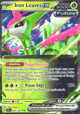 Iron Leaves ex 025/162 Near Mint SV05: Temporal Forces Pokemon Shipnow - Image 1 of 2