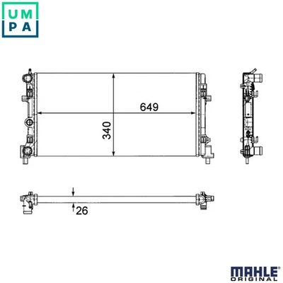 RADIATOR ENGINE COOLING CR 1096 000P FOR SKODA ROOMSTER/Praktik FABIA/II/Combi - Image 1 of 4