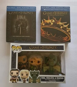 Game of Thrones Seasons 1 & 2 (Blu-ray/DVD, 2013) With Exclusive Promo Funko Pop - Imagen 1 de 6