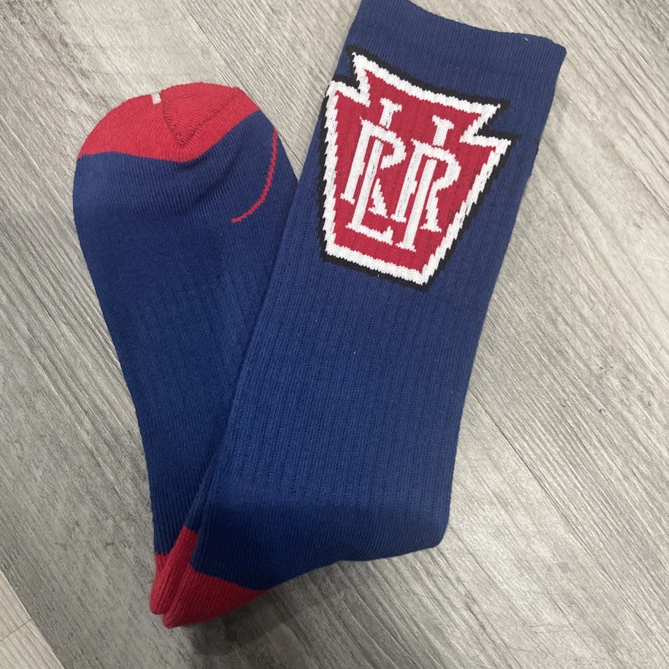  Calcetines Azul con Acentos Rojos y Logo y Rayas Unisex Calcetines de Compresión Foto 1 de 1