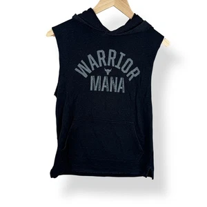 Under Armour Hoodie Project Rock Muscle Tank Gray Boys Size XL Gym Streetwear - Picture 1 of 11