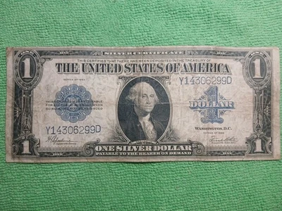 1923 $1 Dollar Silver Certificate Horse Blanket Speelman/White Y14306299D - Image 1 of 4