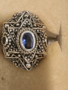 Tansanit Neu im Karton Sarda Sterlingsilber Davidstern Ring Größe 8 R200 - Bild 1 von 7