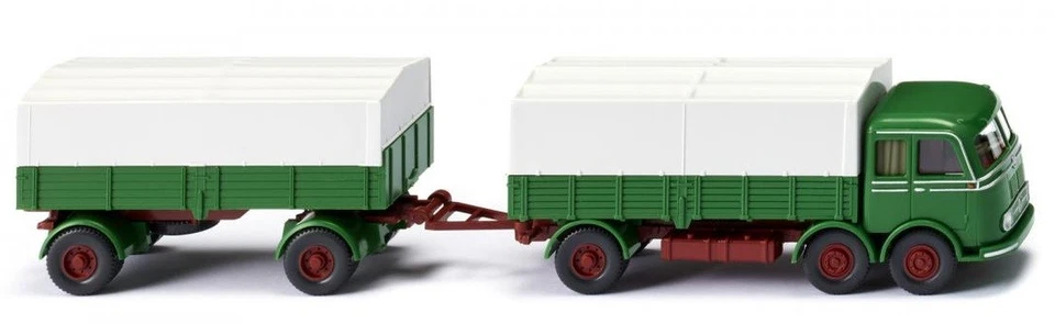 WIKING - MERCEDES LP 333 camión recto 6x4 con remolque 1 eje Verde - 1/87 - W... - Imagen 1 de 1