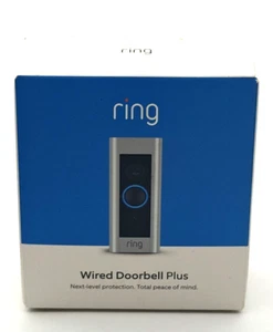 Timbre con anillo con cable más níquel satinado 1080P nuevo en paquete - Imagen 1 de 3