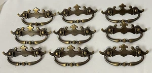 LOT of 9 Canada 1968 Amerock D209813 Drawer Pull Handle Dark Aged Brass - Bild 1 von 4