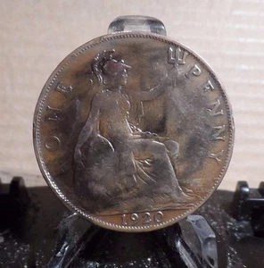 ZIRKULIERTE 1920 ONE PENNY UK MÜNZE (81116) - Bild 1 von 3