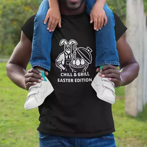 Camiseta Easter Dad Grill And Chill Edición Pascua Manga Corta Unisex Color Selecto - Imagen 1 de 11