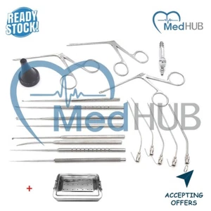 Myringotomy Instruments Set Of 15 Instruments For ENT Myringoplasty Surgical - Picture 1 of 5
