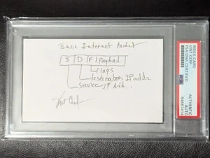 Vint Cerf Autograph Hand Drawn Sketch of His Internet Creation PSA DNA Signed - Picture 1 of 2