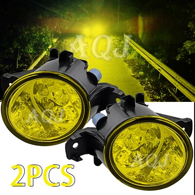 for Nissan Versa 2012 - 2019Pair Bumper Yellow FogLights Front Replacement Lamps Foto 1 de 4