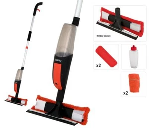 Wischmopp Bodenwischer Sprühwischer Mop inkl. 2 Tüchern Fensterputzer-Abzieher - Bild 1 von 12